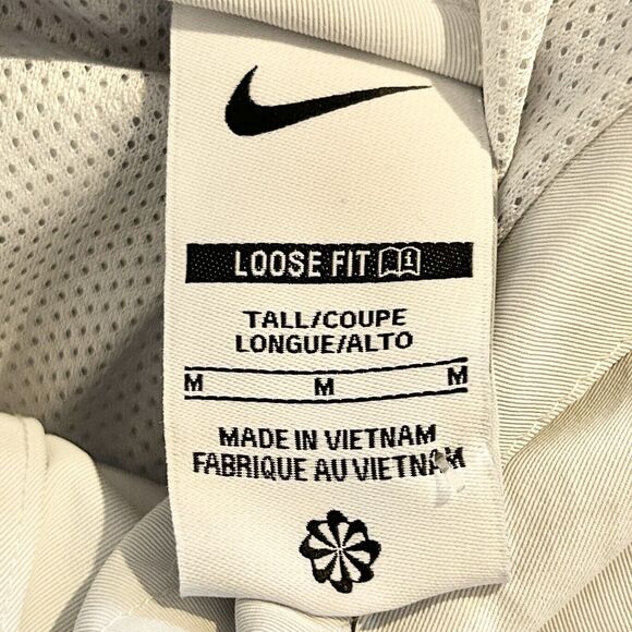 Nike Men’s Size M-Tall Unscripted Repel Anorak White Black Golf Jacket - Picture 8 of 9